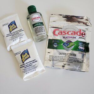 Dishwasher Detergent Rinse Aid Cascade Soft Scrub